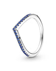 Pandora Timeless Sprankelend Blauwe Wishbone Ring 196316C02, exclusief en kwalitatief hoogwaardig. Ontdek nu!