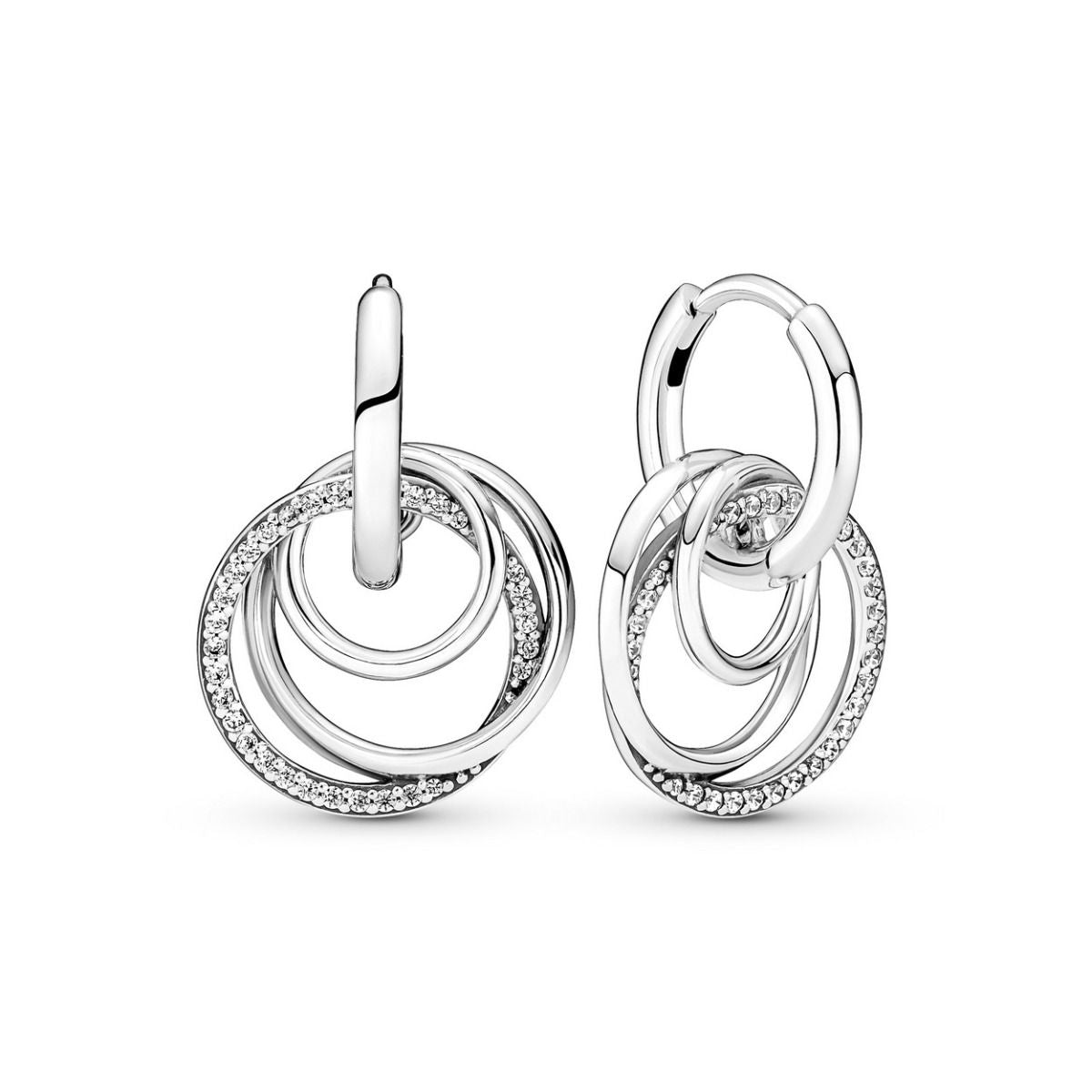 Pandora Family Always Encircled Hoop Oorbellen zilver - 291156C01