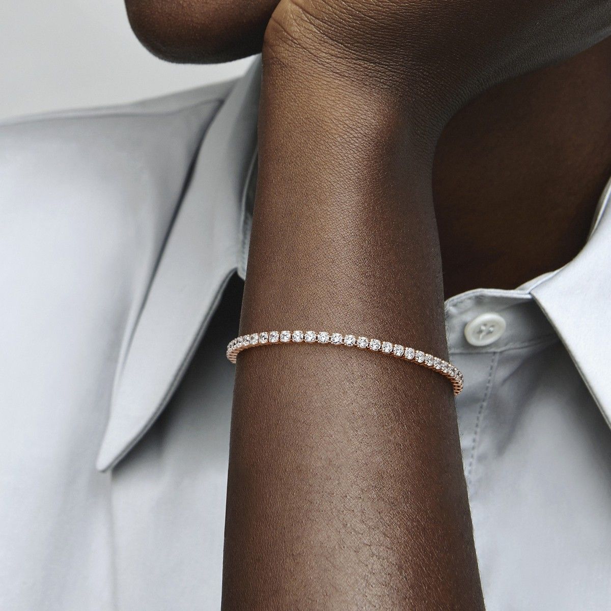 Pandora Sprankelende tennisarmband roségoudverguld - 581469C01