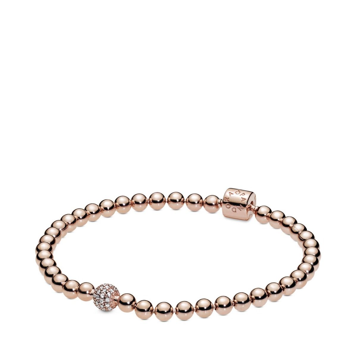 Pandora Kralen & pavé armband roségoudverguld - 588342CZ