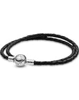Pandora Moments Zwart leren armband 590745CBK, exclusief en kwalitatief hoogwaardig. Ontdek nu!