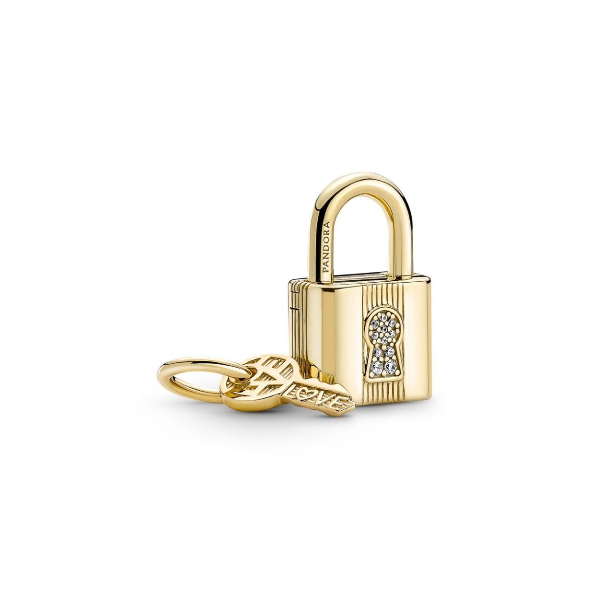 Pandora Hangslot & Sleutel Hangende Bedel goudverguld - 760088C01
