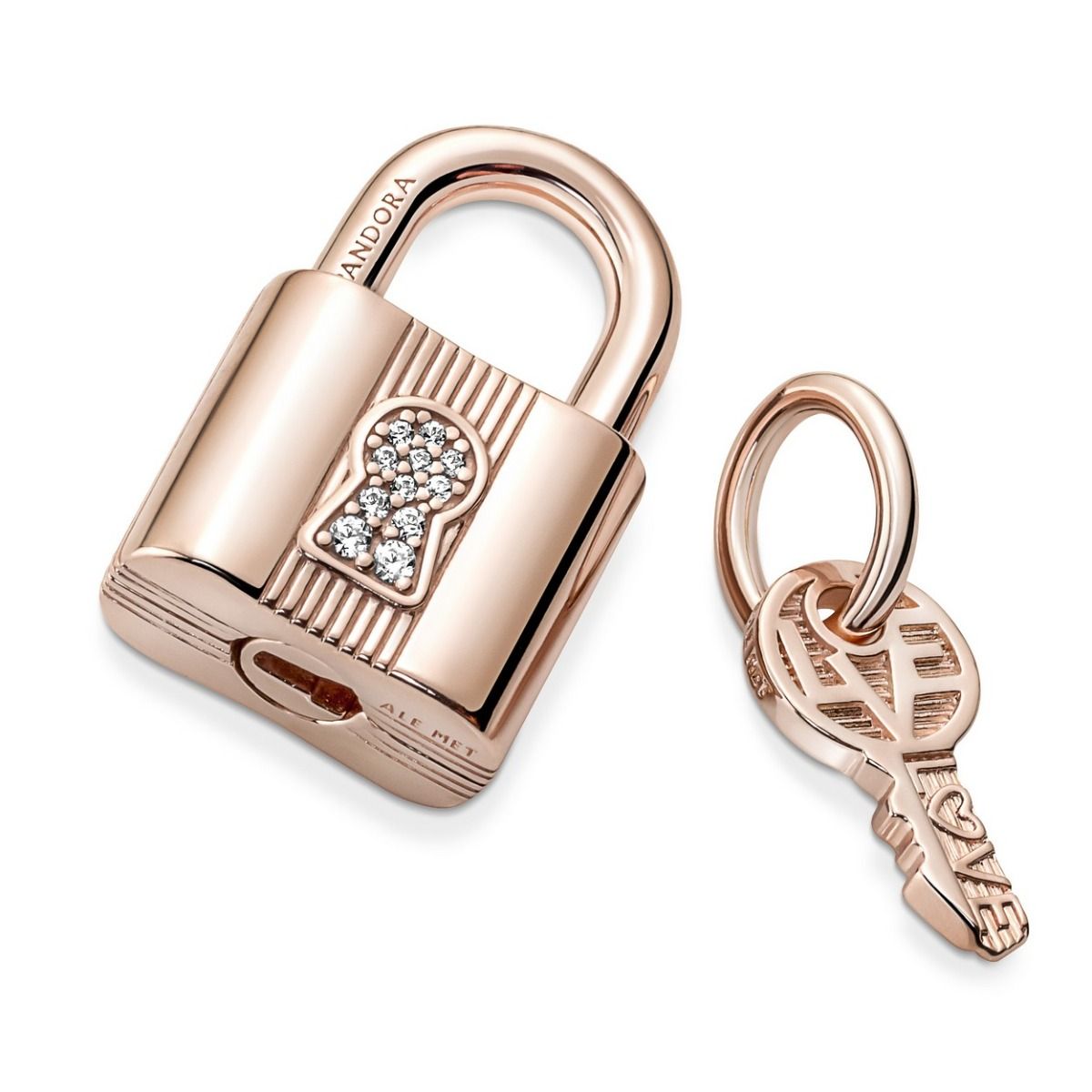 Pandora Hangslot & Sleutel Hangende Bedel roségoudverguld - 780088C01