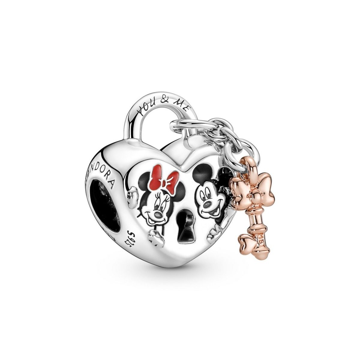 Pandora Disney Mickey Mouse &amp; Minnie Mouse Hangslot Bedel 780109C01, exclusief en kwalitatief hoogwaardig. Ontdek nu!