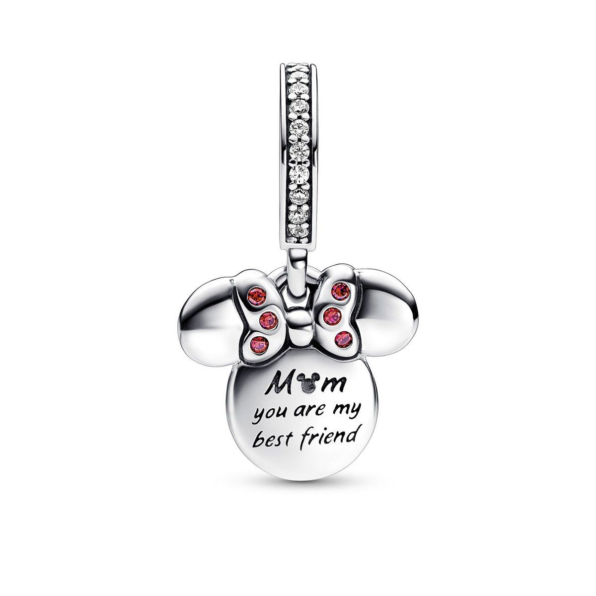 Pandora Disney Minnie Mouse Silhouet Dubbele Hangende Bedel bicolor zilver en roségoudverguld - 782615C01