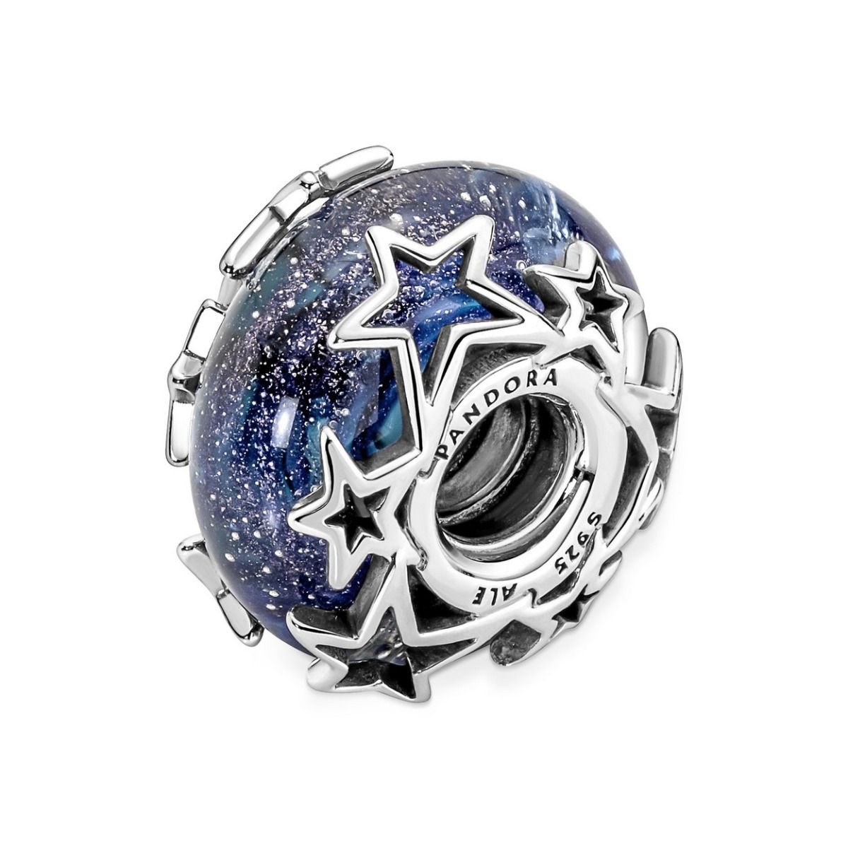 Pandora Hemelsblauw & Ster Murano Bedel zilver - 790015C00