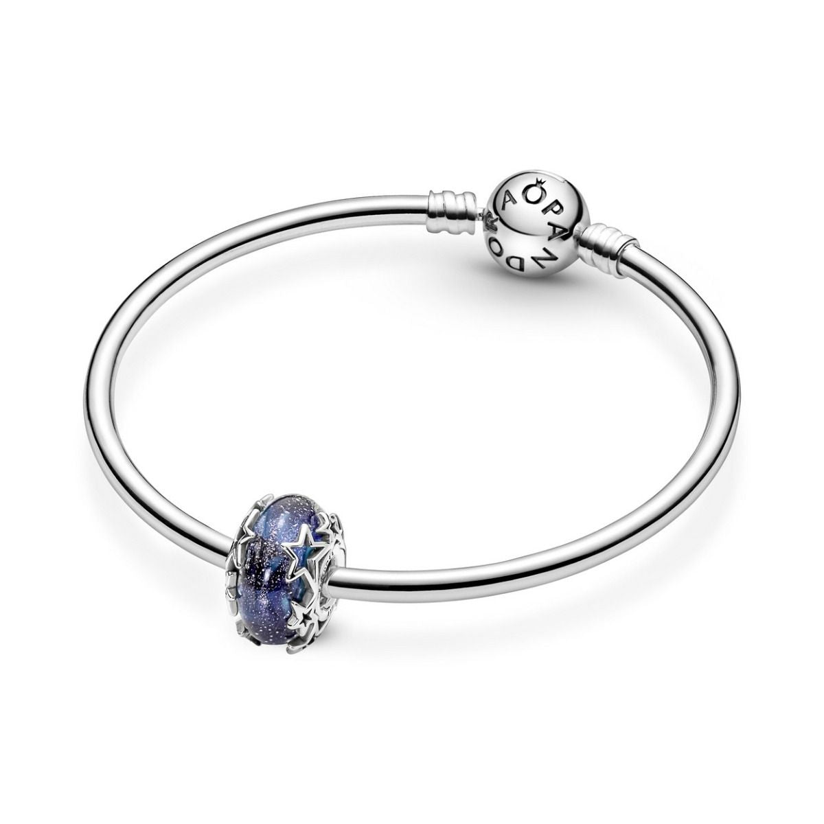 Pandora Hemelsblauw & Ster Murano Bedel zilver - 790015C00