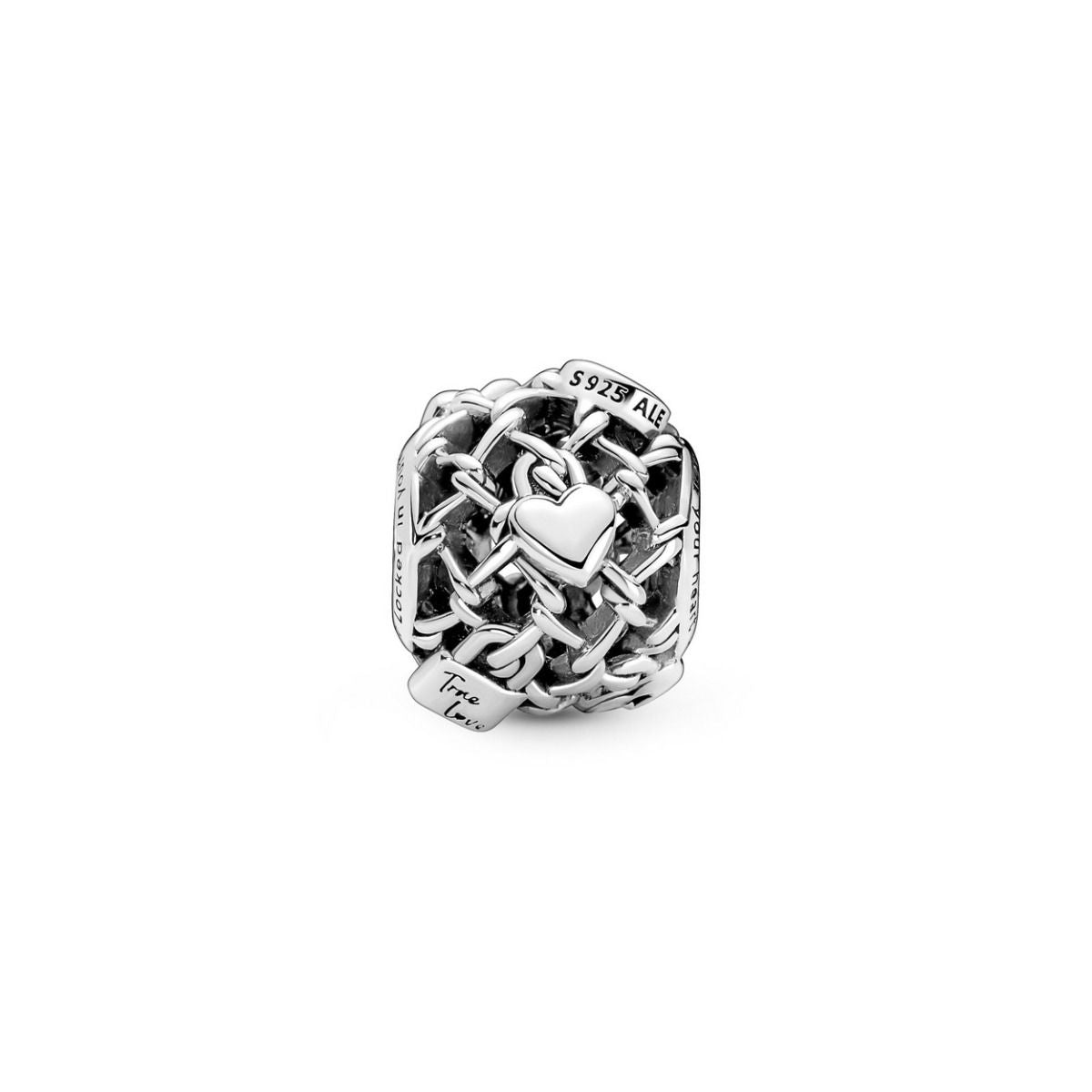 Pandora Opengewerkte Schakel Hangslot Bedel zilver - 790071C00