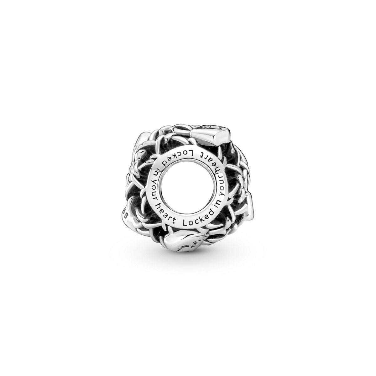 Pandora Opengewerkte Schakel Hangslot Bedel zilver - 790071C00