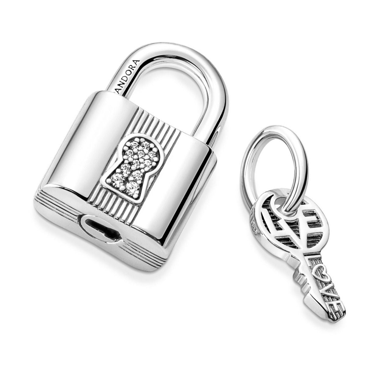 Pandora Hangslot en Sleutel Hangende Bedel zilver - 790088C01
