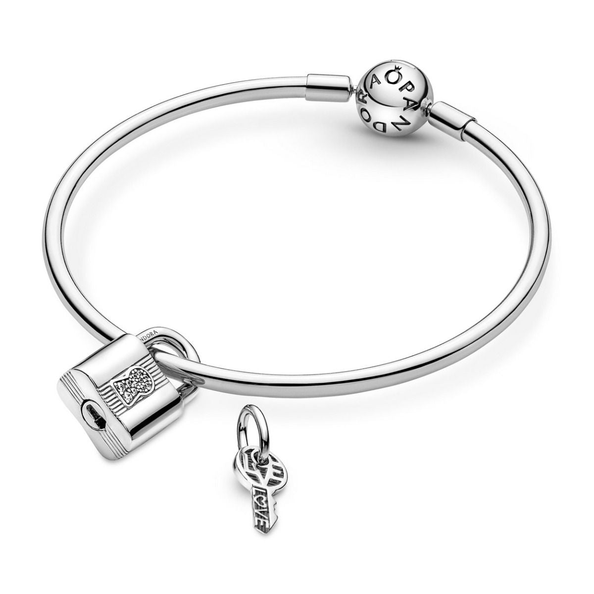 Pandora Hangslot en Sleutel Hangende Bedel zilver - 790088C01