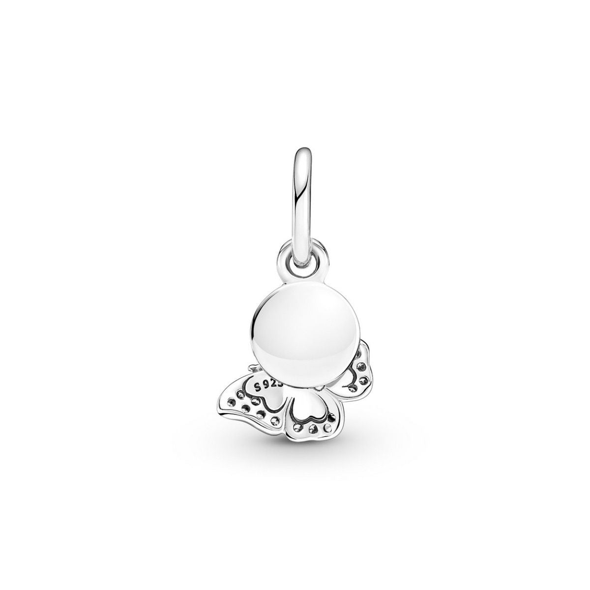 Pandora Blauwe Vlinder & Citaat Dubbele Hangende Bedel zilver - 790757C01