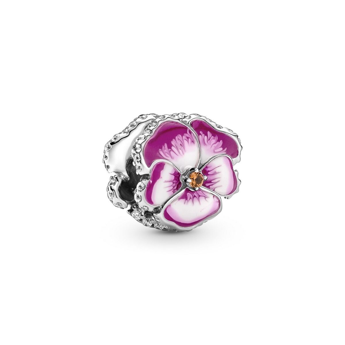 Pandora Roze Viooltje Bedel zilver - 790777C01