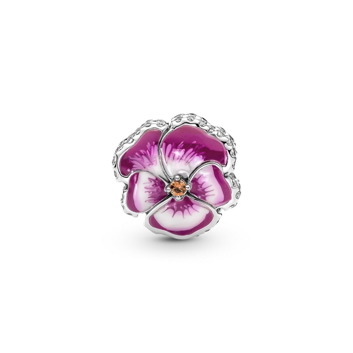 Pandora Roze Viooltje Bedel zilver - 790777C01