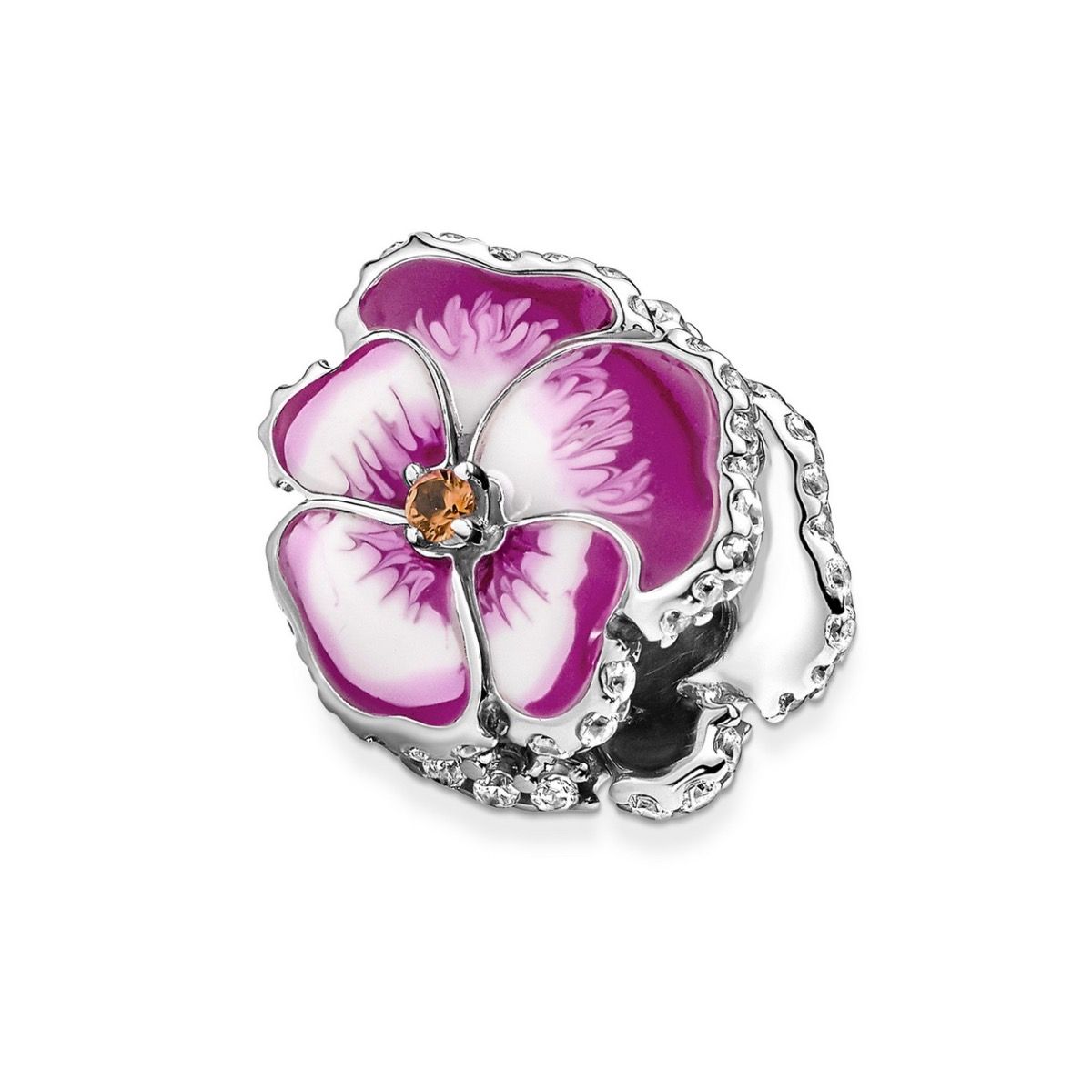 Pandora Roze Viooltje Bedel zilver - 790777C01
