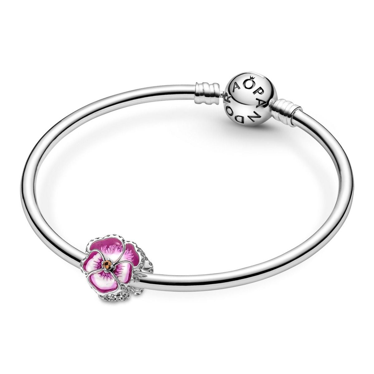 Pandora Roze Viooltje Bedel zilver - 790777C01