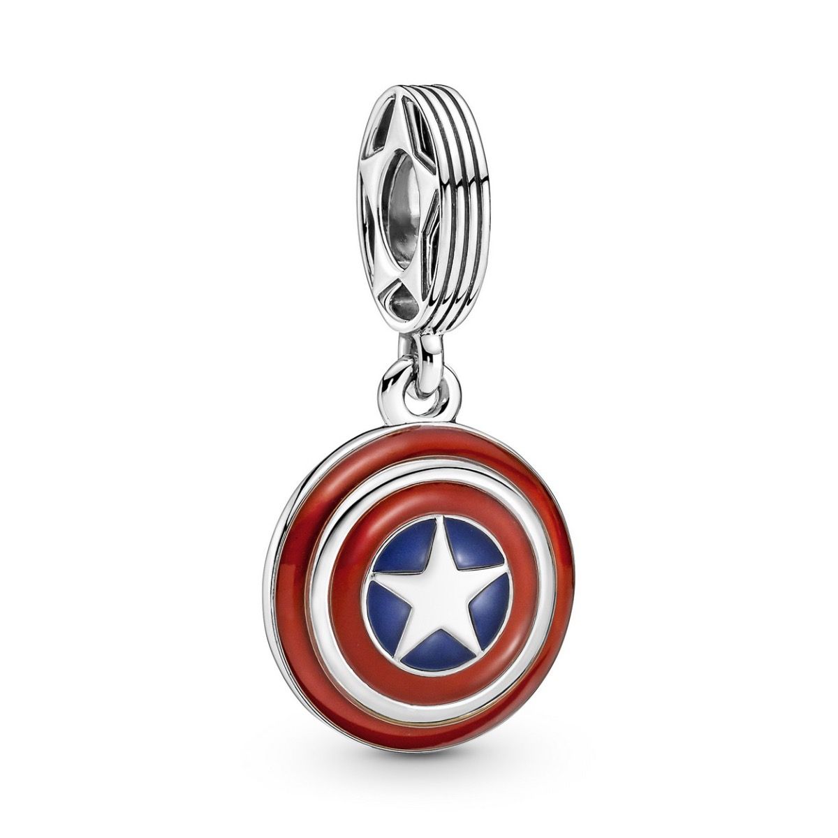 Pandora Marvel The Avengers Captain America Schild Hangende Bedel zilver - 790780C01