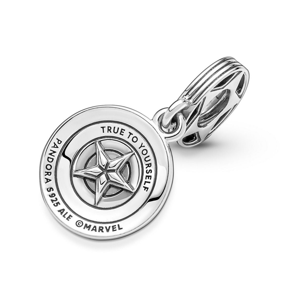 Pandora Marvel The Avengers Captain America Schild Hangende Bedel zilver - 790780C01