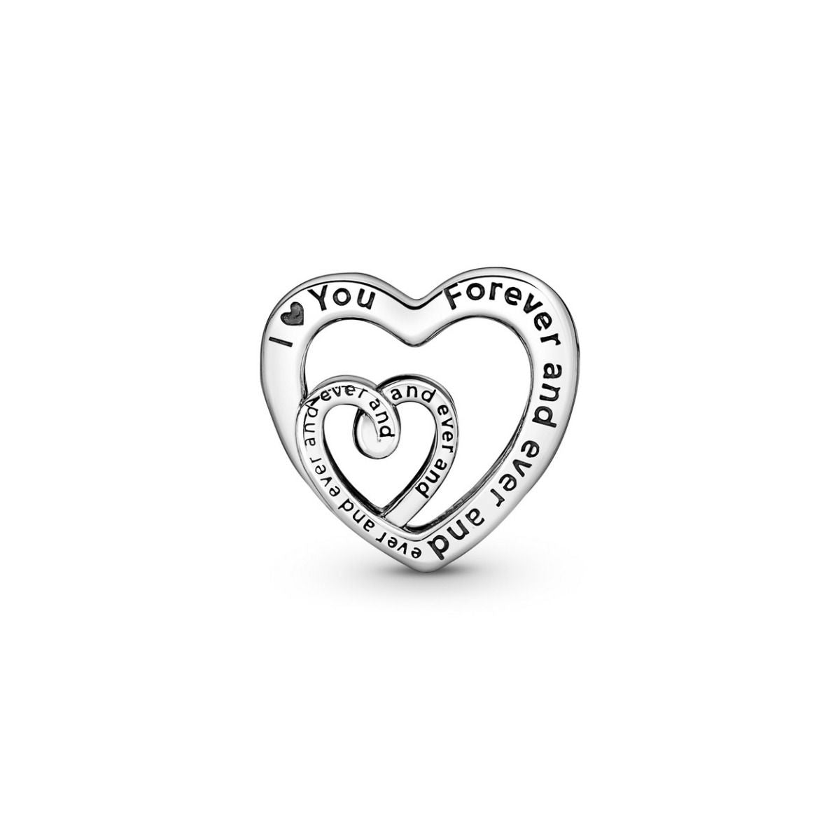 Pandora Entwined Infinite Hearts Charm zilver - 790800C00