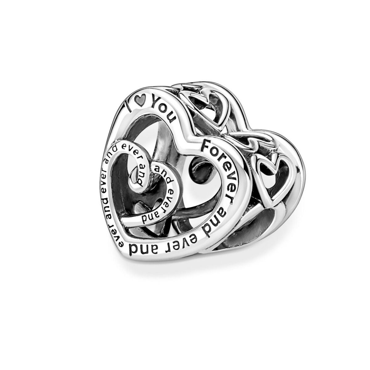 Pandora Entwined Infinite Hearts Charm zilver - 790800C00