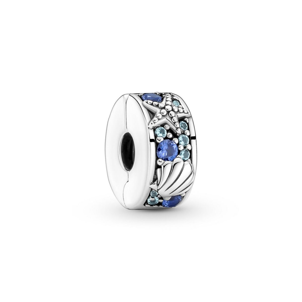 Pandora Tropical Starfish & Shell Clip Charm zilver - 791678C01