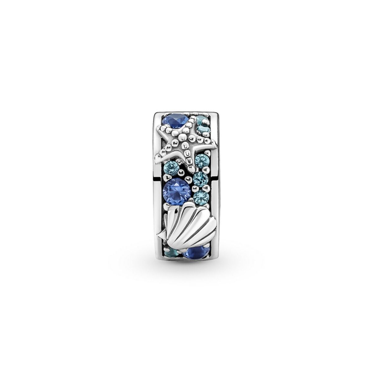 Pandora Tropical Starfish & Shell Clip Charm zilver - 791678C01