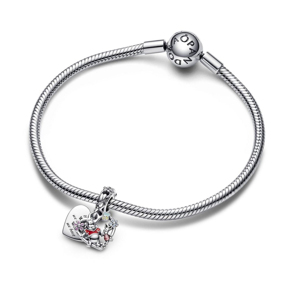 Pandora Disney Winnie the Pooh & Piglet Dubbele Hangende Bedel zilver - 792214C01