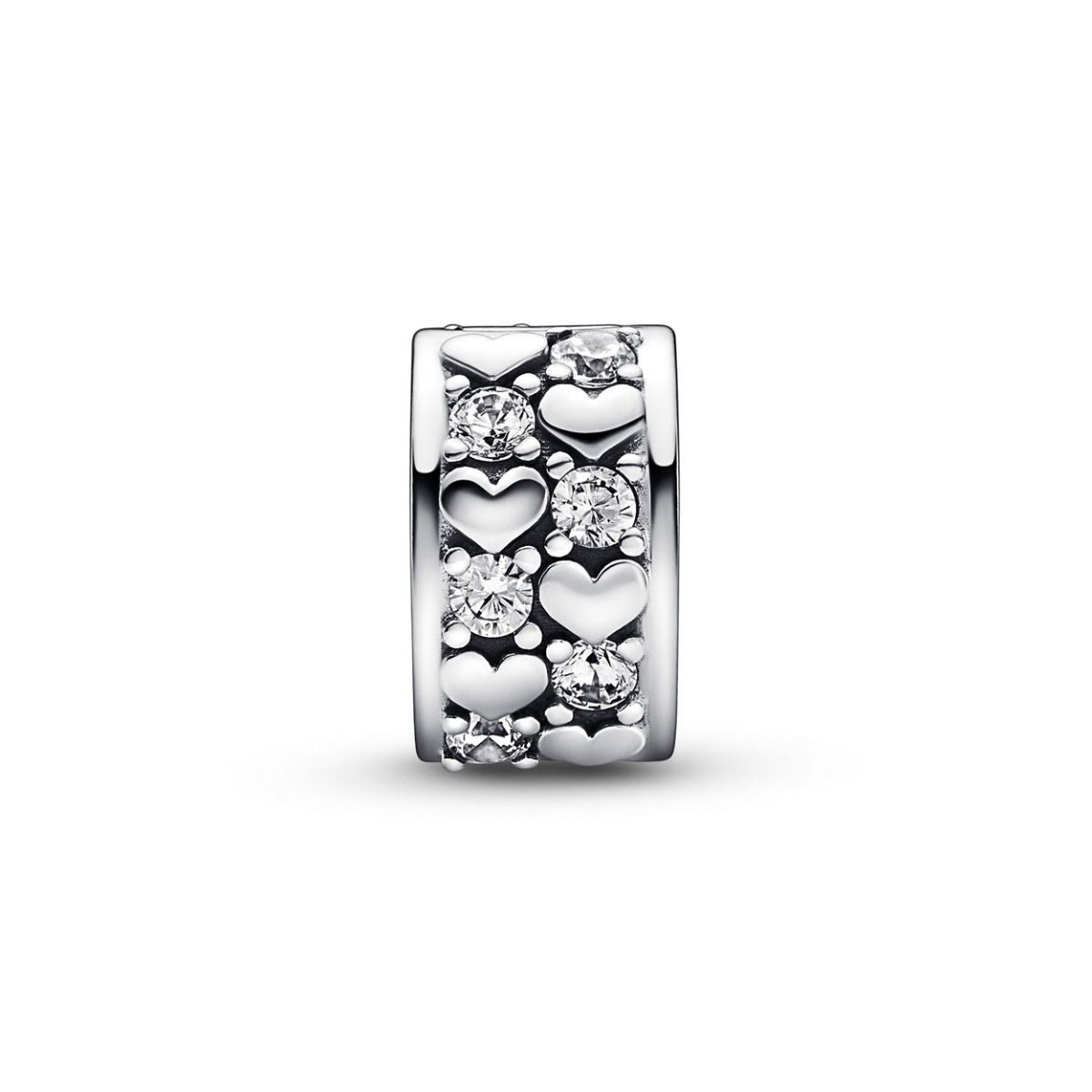 Pandora Infinite Hearts Sparkling Clipbedel zilver - 792235C01