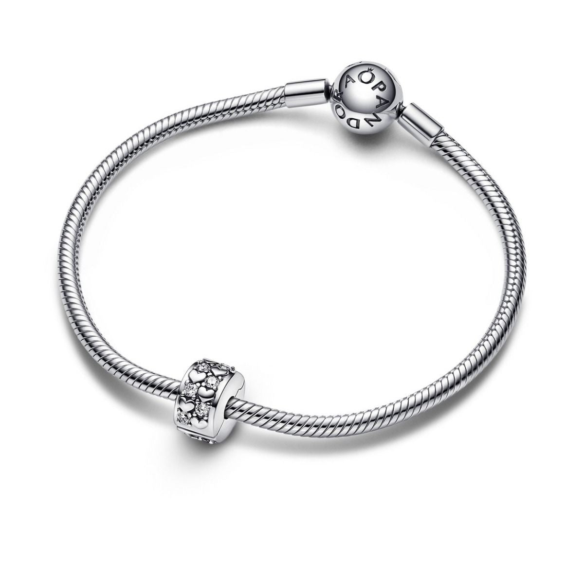 Pandora Infinite Hearts Sparkling Clipbedel zilver - 792235C01