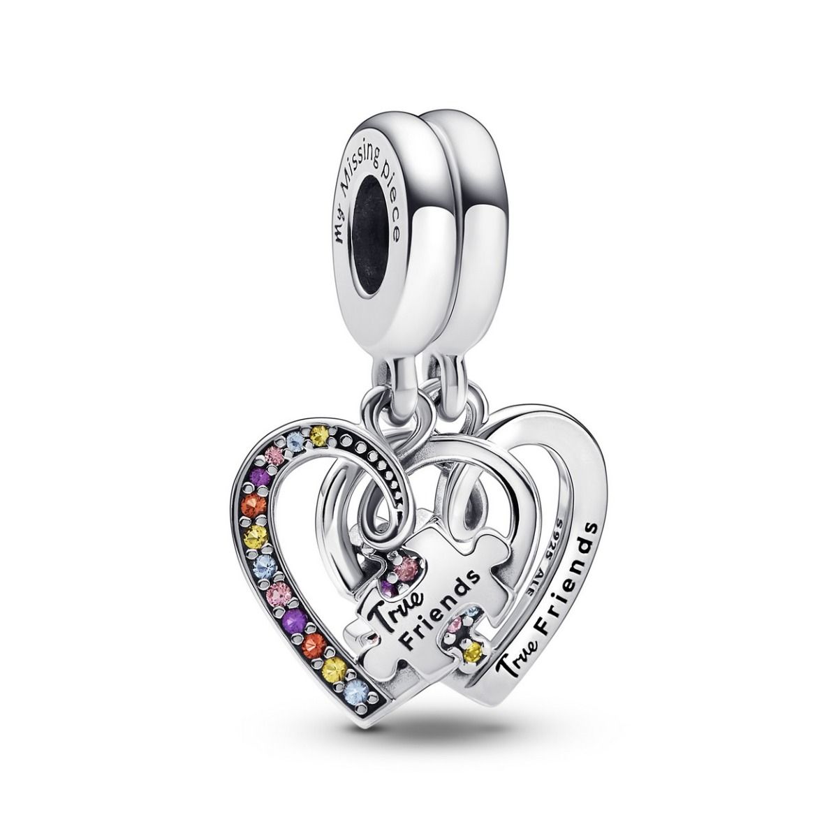 Pandora Puzzle Piece Hearts Splittable Friendship 792239C01