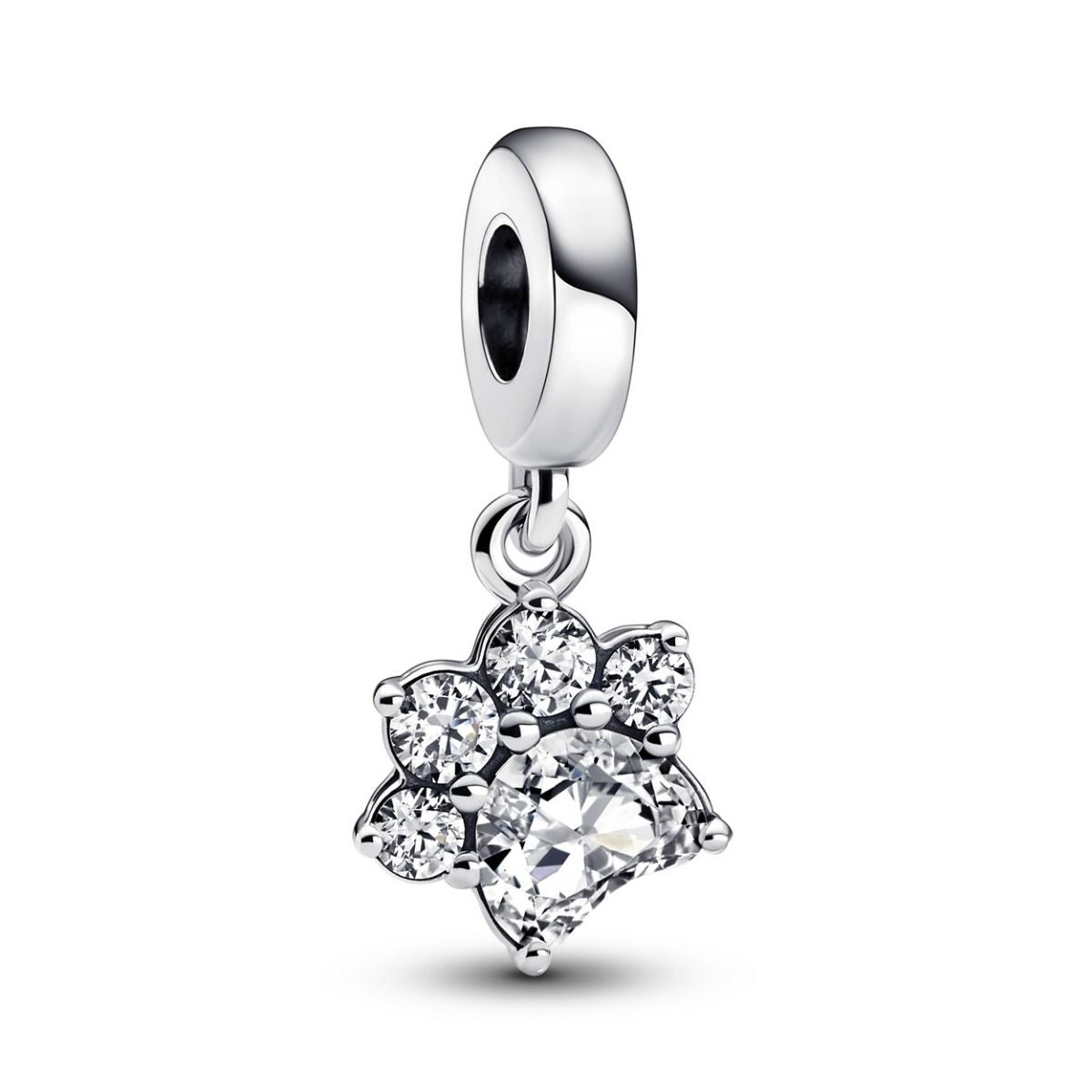 Pandora Sparkling Pet Paw Print Hangende Bedel zilver - 792247C01