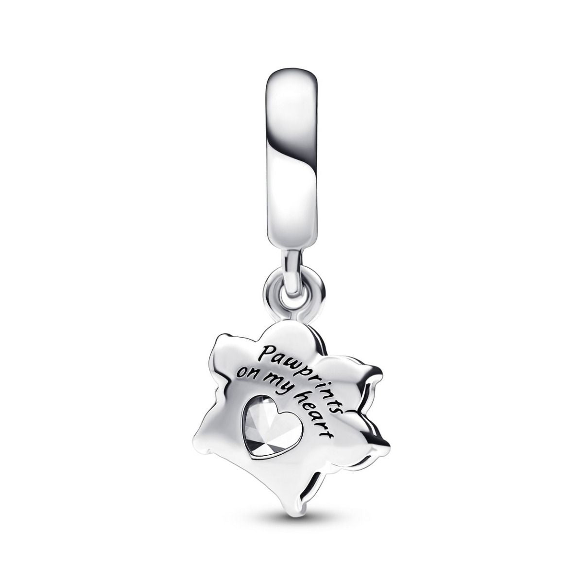 Pandora Sparkling Pet Paw Print Hangende Bedel zilver - 792247C01