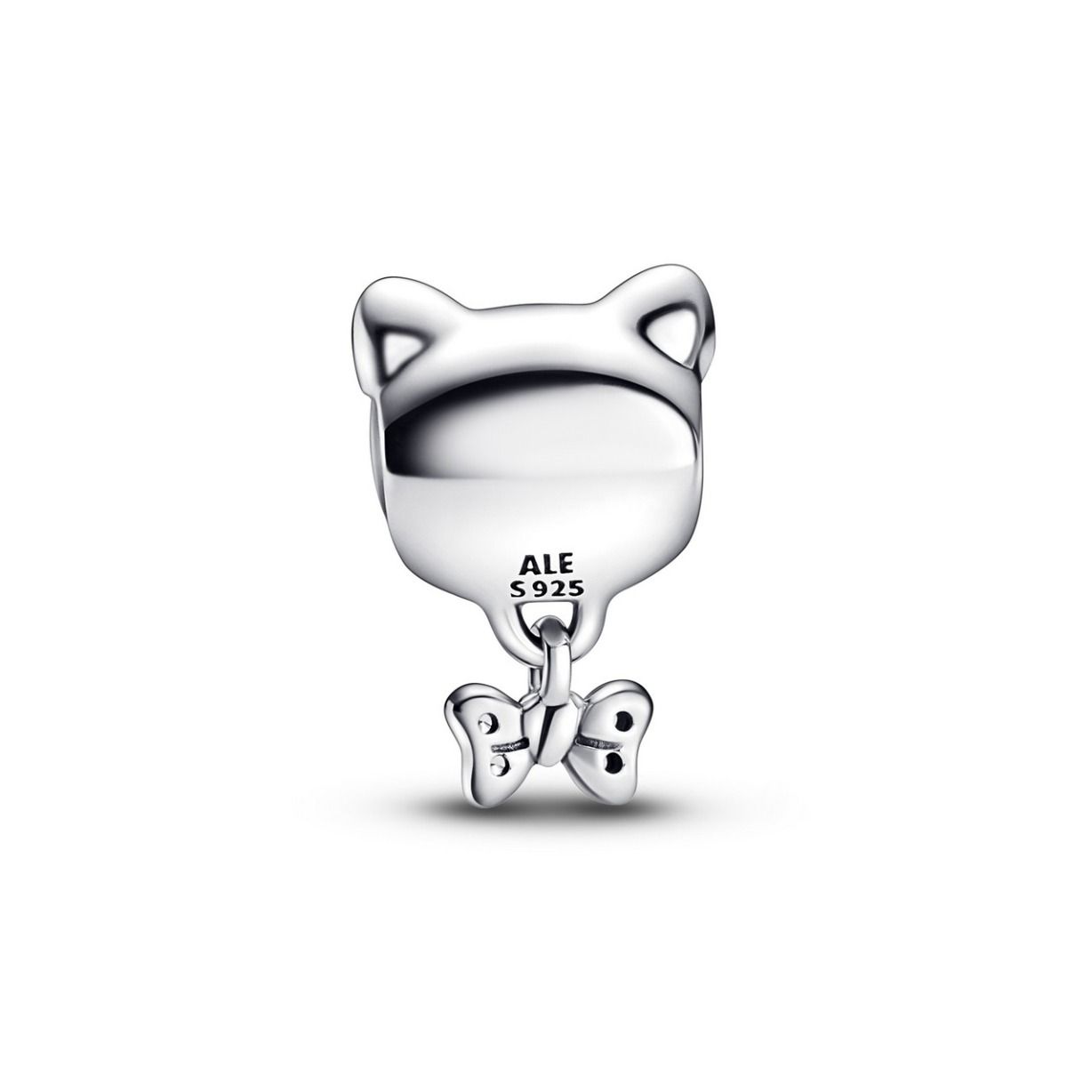 Pandora Pet Cat & Bow Bedel zilver wit - 792255C01