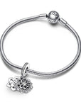 Pandora Sparkling Snowflake Double Dangle Charm 792355C01, exclusief en kwalitatief hoogwaardig. Ontdek nu!