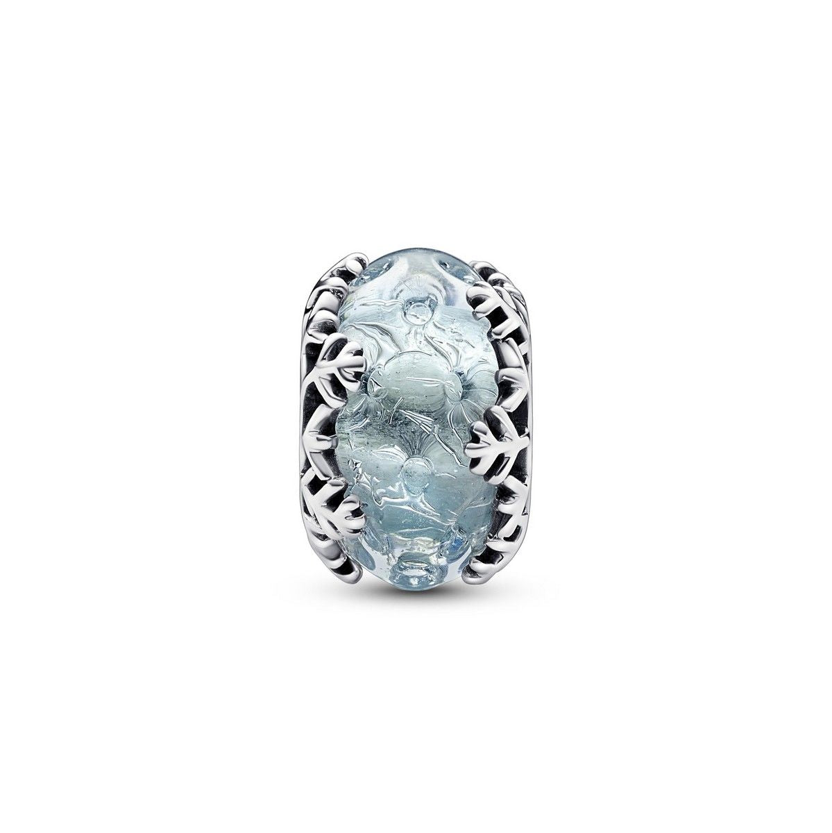 Pandora Winter Blue Snowflake Murano Charm zilver - 792377C00