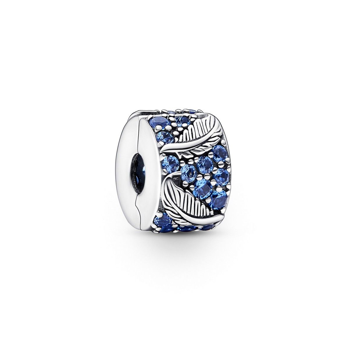 Pandora Ronde veer en pavé clipbedel zilver - 792552C01