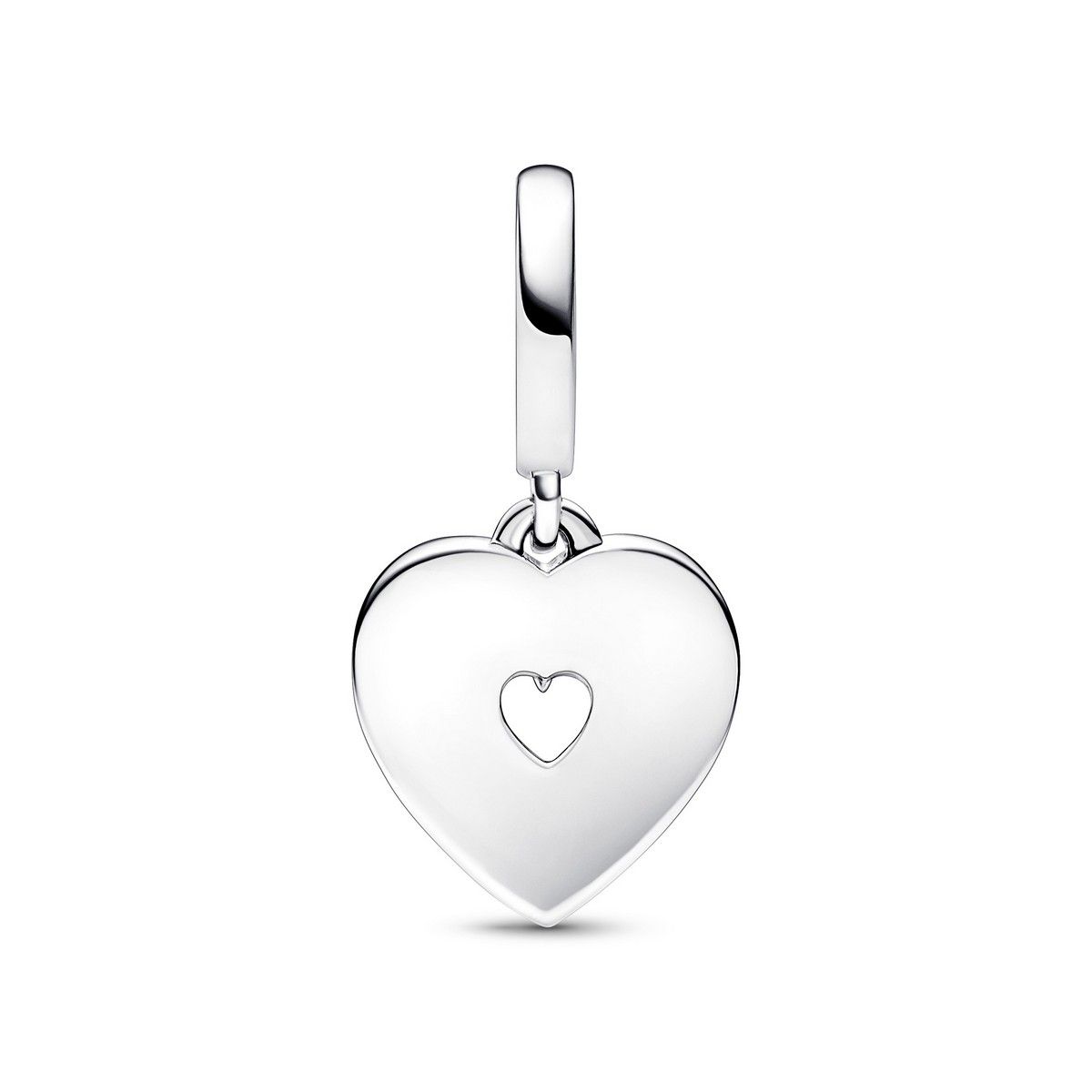 Pandora Parelmoer Wit Hart Dubbele Hangende Bedel zilver - 792649C01