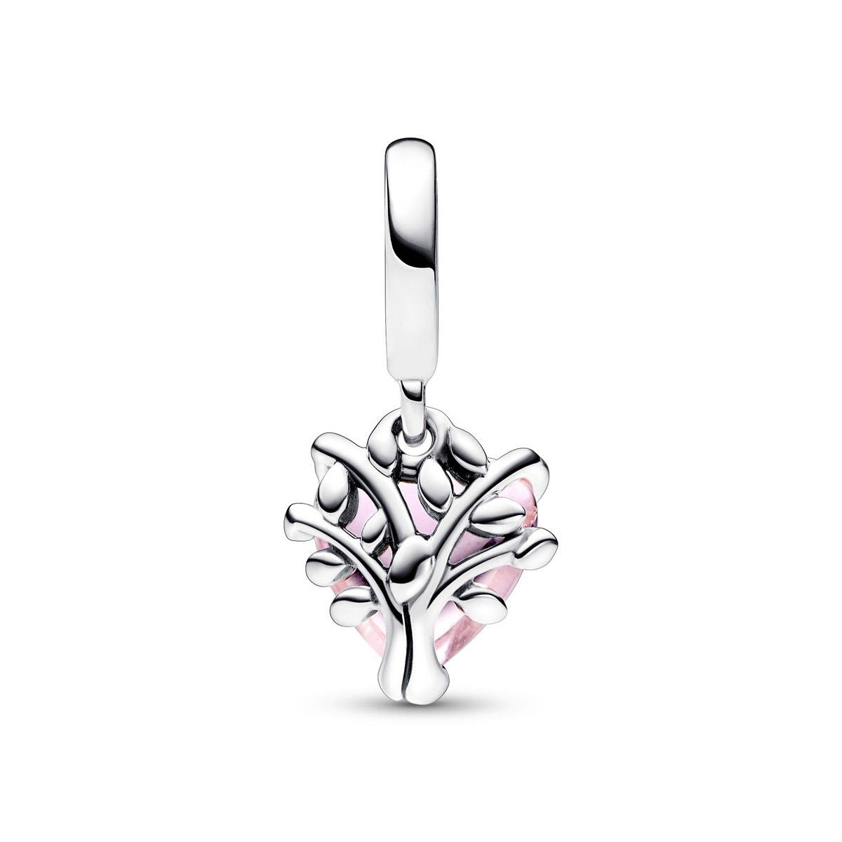Pandora Roze Stamboom en Hart Hangende Bedel zilver - 792654C01