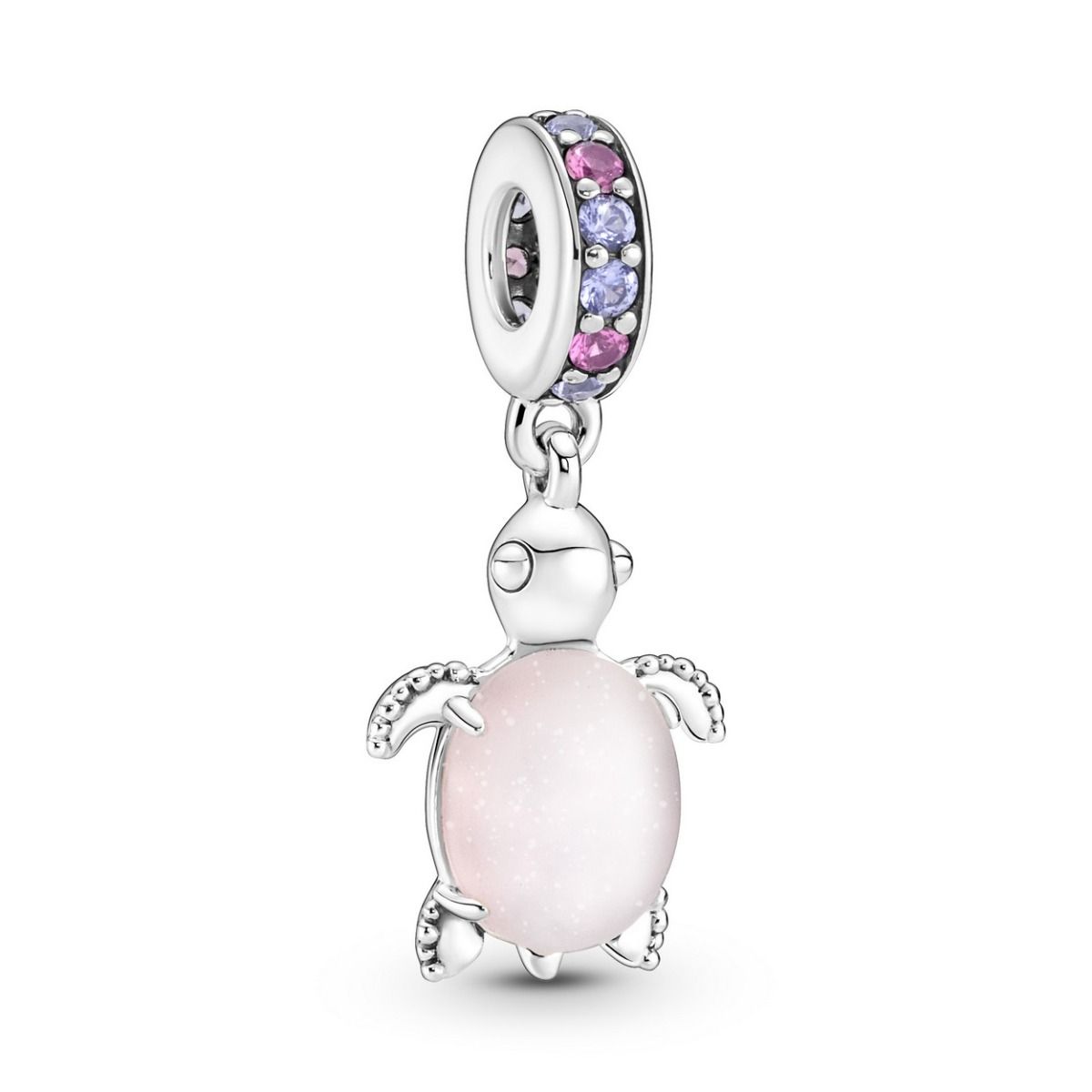 Pandora Murano Glass Pink Sea Turtle Dangle Charm zilver - 798939C02