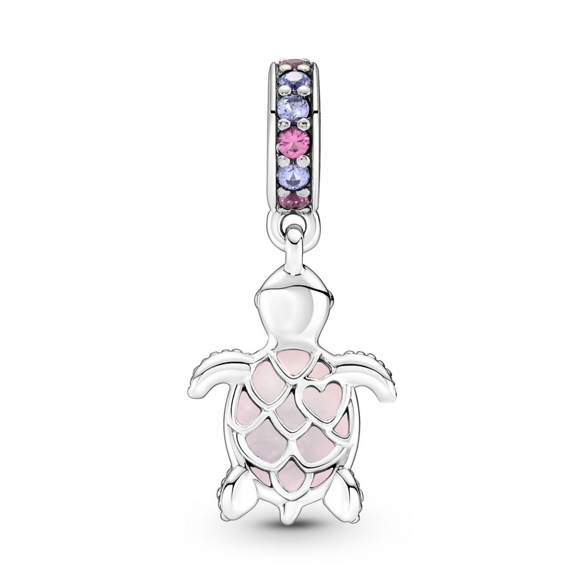 Pandora Murano Glass Pink Sea Turtle Dangle Charm zilver - 798939C02