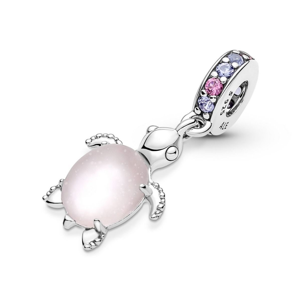 Pandora Murano Glass Pink Sea Turtle Dangle Charm zilver - 798939C02