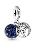 Pandora Boom, Sterrenhemel, Maan Dubbele Hangende Bedel 799645C01, exclusief en kwalitatief hoogwaardig. Ontdek nu!