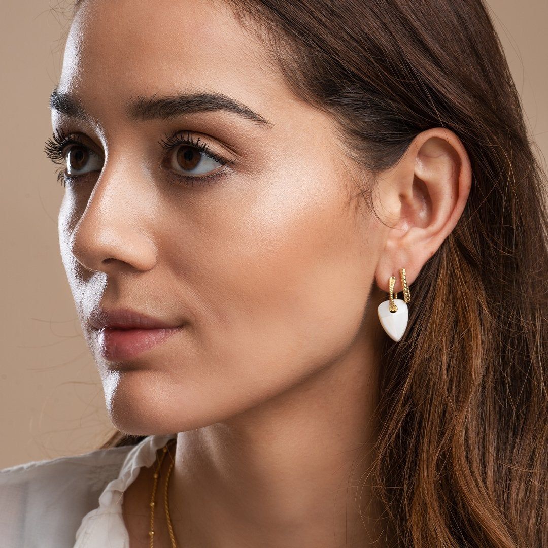 Sparkling Jewels Oorstenen Parel EAPEARL-EM Zilverkleurig
