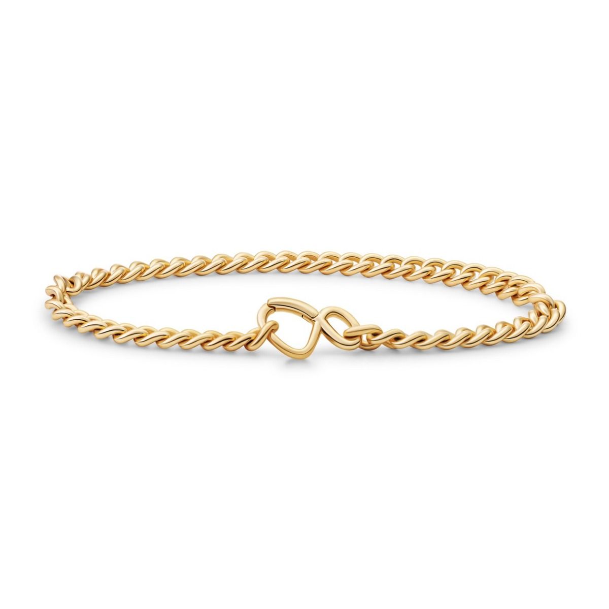 Sparkling Jewels Armband Curb Chain Plated LK-CBG Zilverkleurig