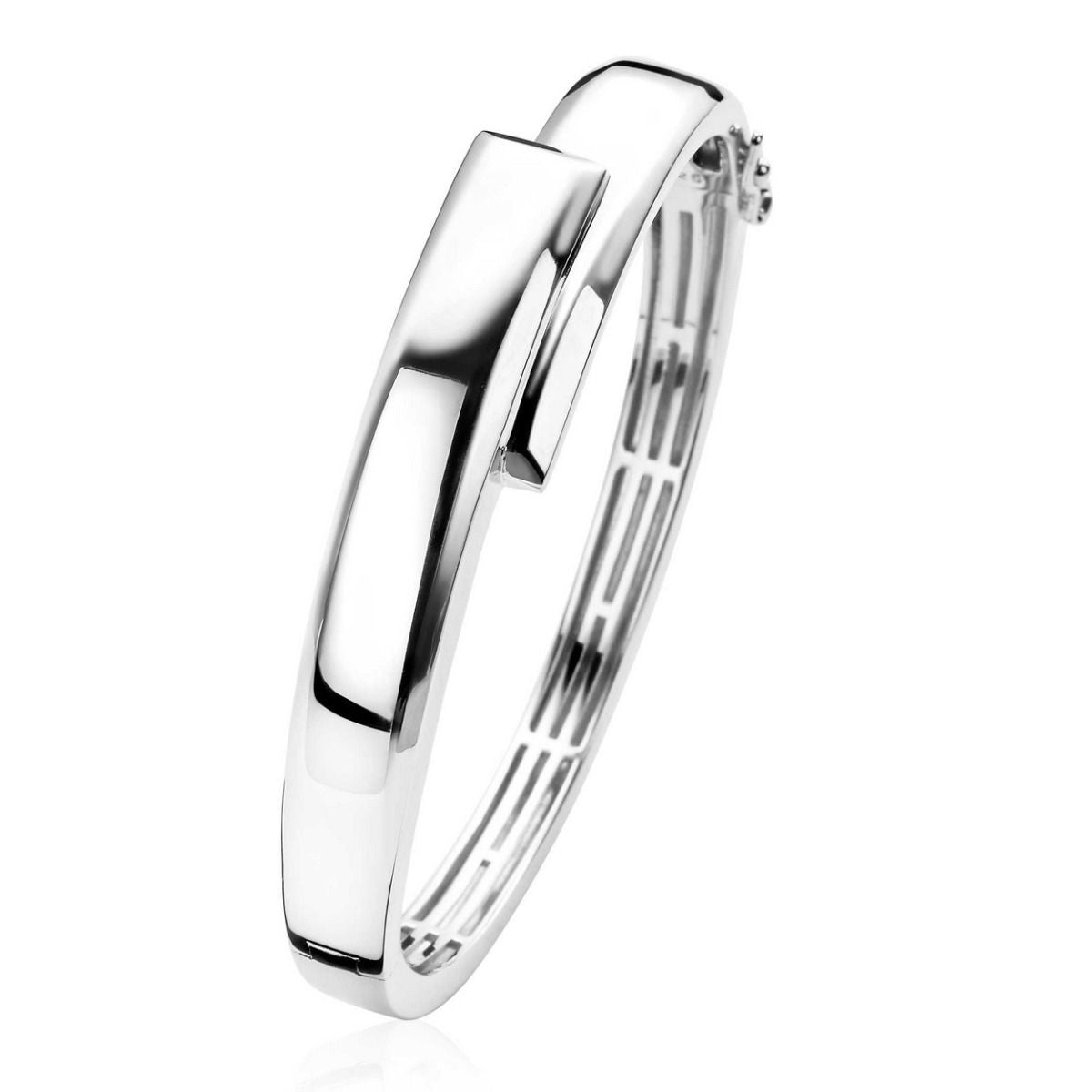 Mart Visser by Zinzi zilveren strakke bangle armband glad 12mm MVA16, exclusief en kwalitatief hoogwaardig. Ontdek nu!