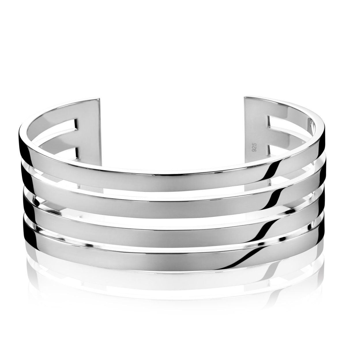 Mart Visser by Zinzi zilveren klem armband breed glad 24mm MVA1, exclusief en kwalitatief hoogwaardig. Ontdek nu!