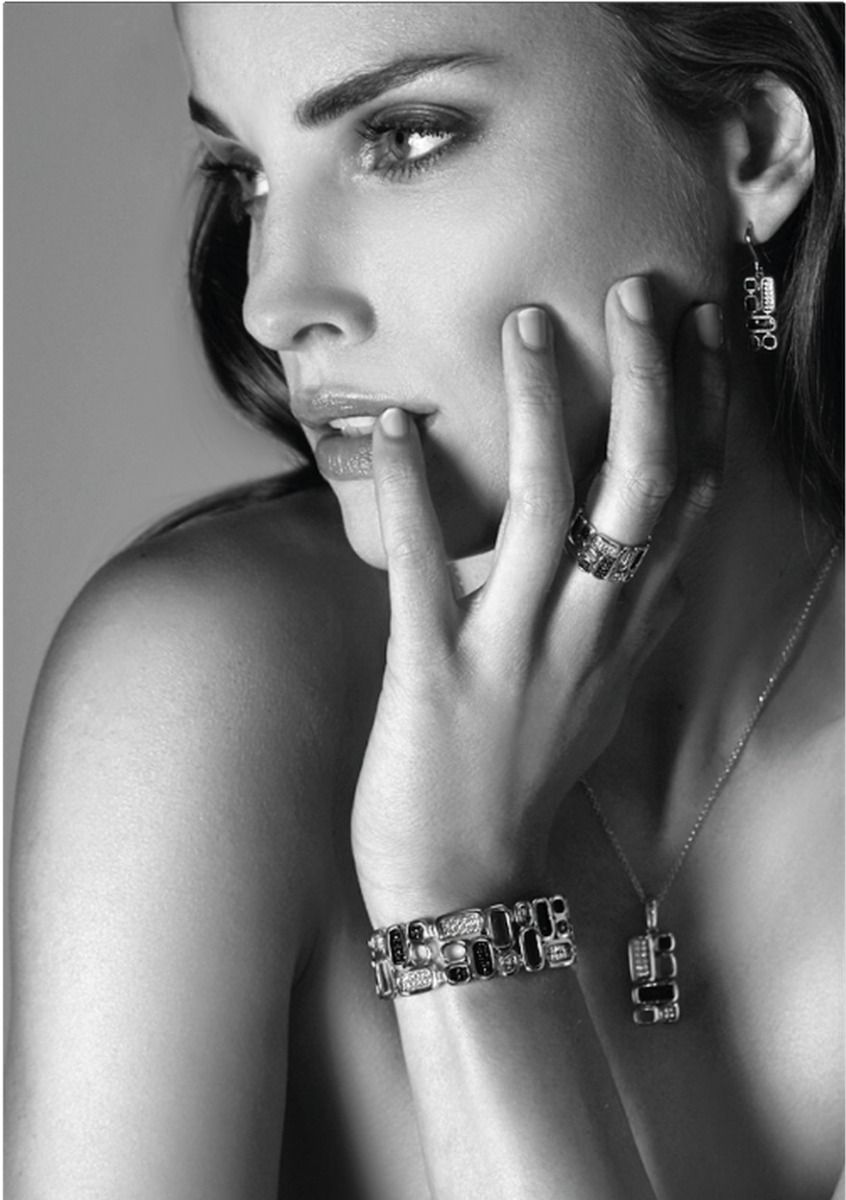 Mart Visser by Zinzi zilveren luxueuze armband wit zwart MVA3Z, exclusief en kwalitatief hoogwaardig. Ontdek nu!