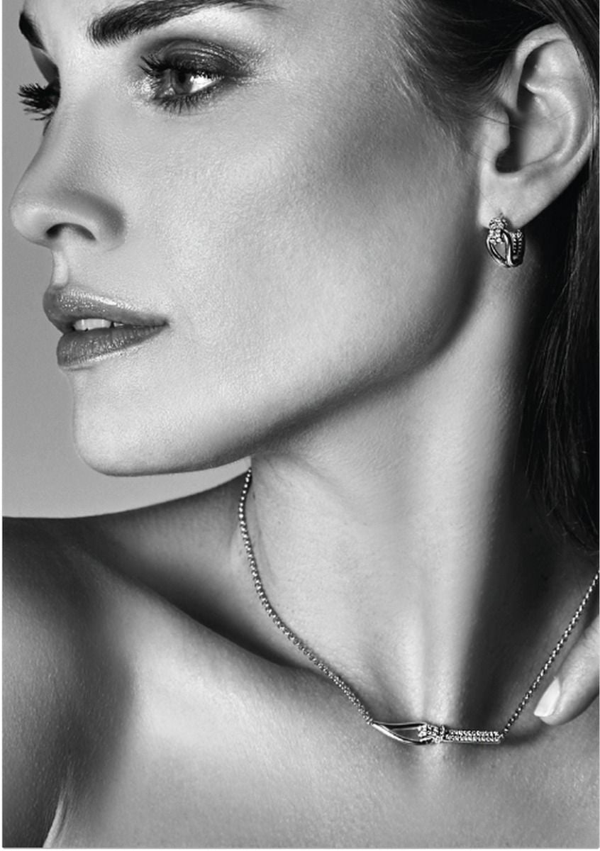 ZINZI Zilveren Ketting met Witte Zirkonia MVC19