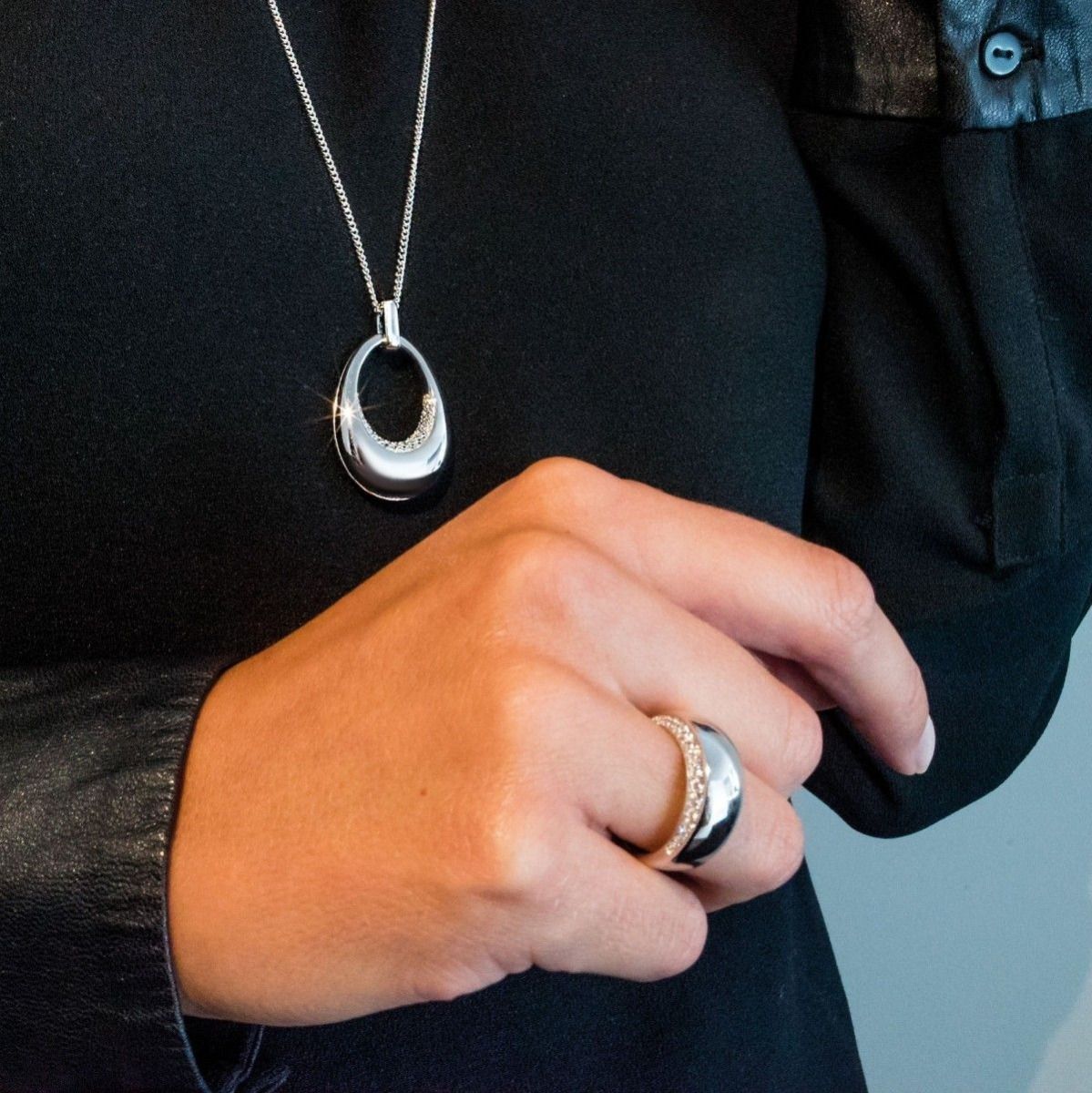 ZINZI Zilveren Hanger met Witte Zirkonia MVH10