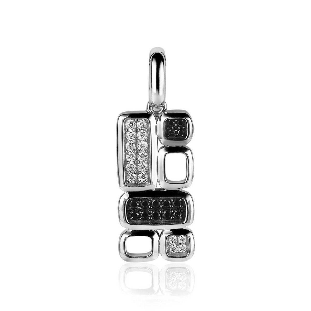 ZINZI Zilveren Hanger met Zwarte Zirkonia MVH3Z